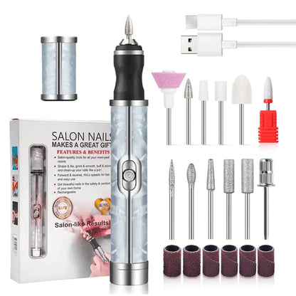 LINMANDA Electric Nail File Set Nails 4 Speeds Cordless Acrylic Nail