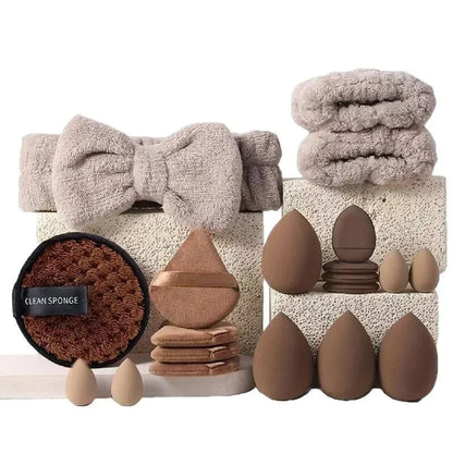 33pcs beauty set makeup kit  large and small beauty sponges for