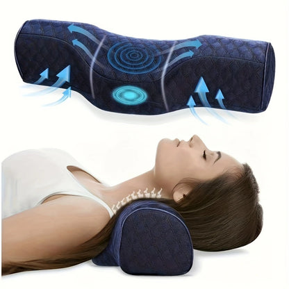 1pc Cervical Support Pillow - Comfortable, Durable, Ergonomic Neck