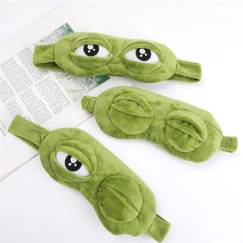 3D Sad Frog Sleep Mask Natural Sleeping Eyeshade Cover Shade Eye Patch