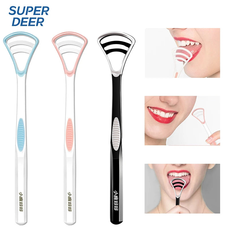 Super Deer Silicone Tongue Scraper 1Pcs Macaron Color Tonger Brush
