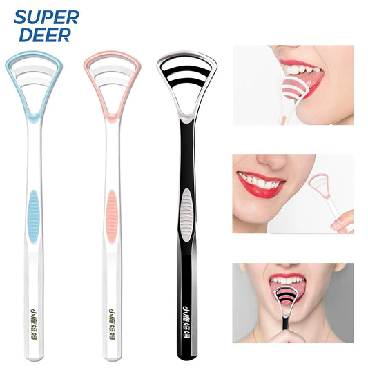 Super Deer Silicone Tongue Scraper 1Pcs Macaron Color Tonger Brush