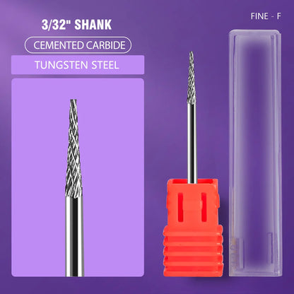 Ceramic Tungsten Carbide Nail Drill Bit Rotate Burr Milling Nail