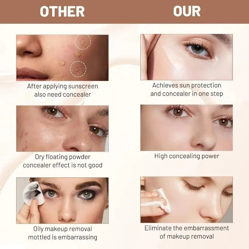 4 in 1 Foundation Liquid Hydrating Medium Full Coverage Concealer SPF