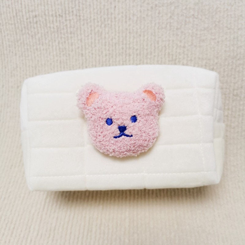 Cute Bear Baby Toiletry Bag Make Up Cosmetic Bags Portable Diaper Pouch Baby Items Organizer Reusable Cotton Cluth Bag for Mommy