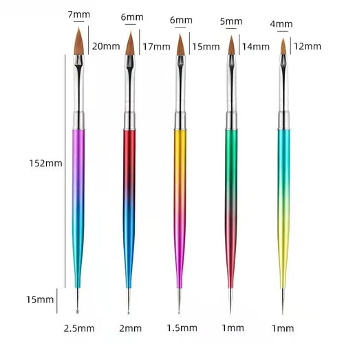 5/20Pcs Nail Art Brush Design Tip Painting Drawing Carving Dotting Pen