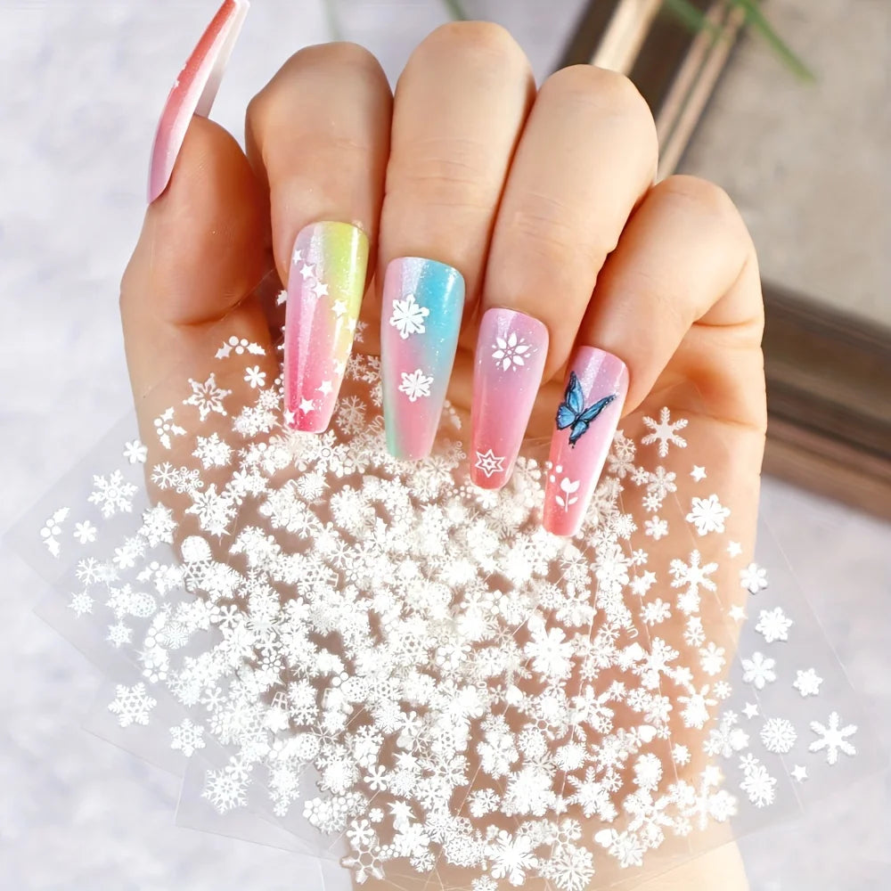 30pcs Sheets Christmas 3D Nail Art Stickers Decals Nail Art Supplies