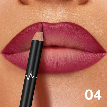 Pudaier 6-Color Waterproof Matte Lip Liner - Long-Lasting,