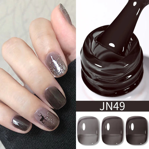 BORN PRETTY 10ml Translucent Jelly Nude Gel Nail Polish Colorful