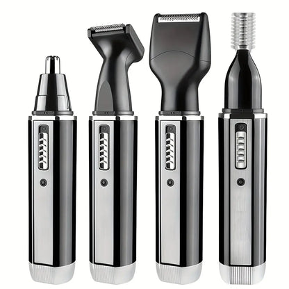 Men's 4-in-1 Electric Grooming Kit, Rechargeable, for trimming hair,
