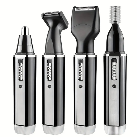 Men's 4-in-1 Electric Grooming Kit, Rechargeable, for trimming hair,