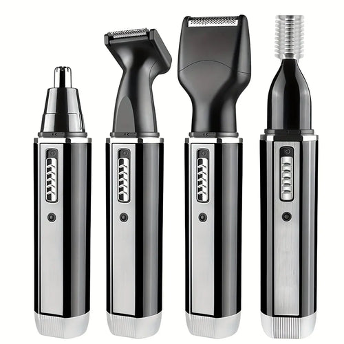 Men's 4-in-1 Electric Grooming Kit, Rechargeable, for trimming hair,