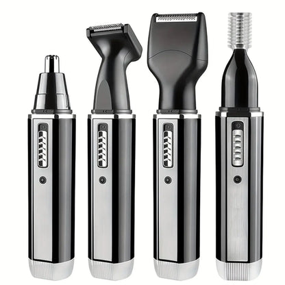 Men's 4-in-1 Electric Grooming Kit, Rechargeable, for trimming hair,