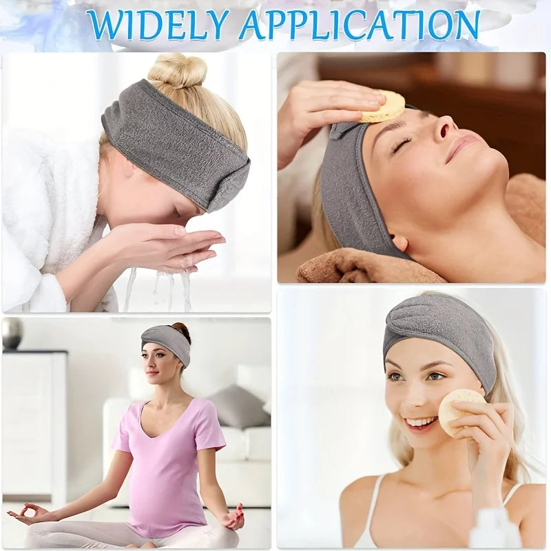 Women's Adjustable Wide Headband - Great Cosmetic Accessory for Yoga,