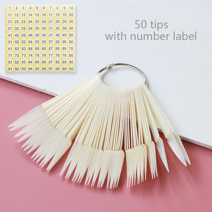 80/50/20pcs Nail Display Sticks Nail Swatch False Nail Tips Nail Gel