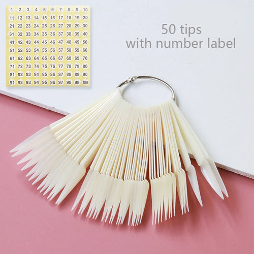 80/50/20pcs Nail Display Sticks Nail Swatch False Nail Tips Nail Gel