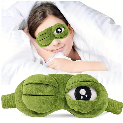 3D Frog Sleep Mask Natural Sleeping Eyeshade Women Men Creative