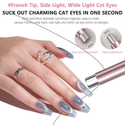 1Pcs Round Steel Magnetic Ball Double-Headed Thickened Cat-Eye