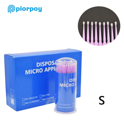 PIORPOY 100Pcs Dental Micro Brush Bottle Dental Disposable Micro