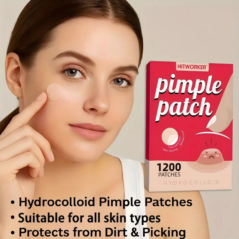 1200 pieces/set of hydrogel patches for acne coverage, suitable for