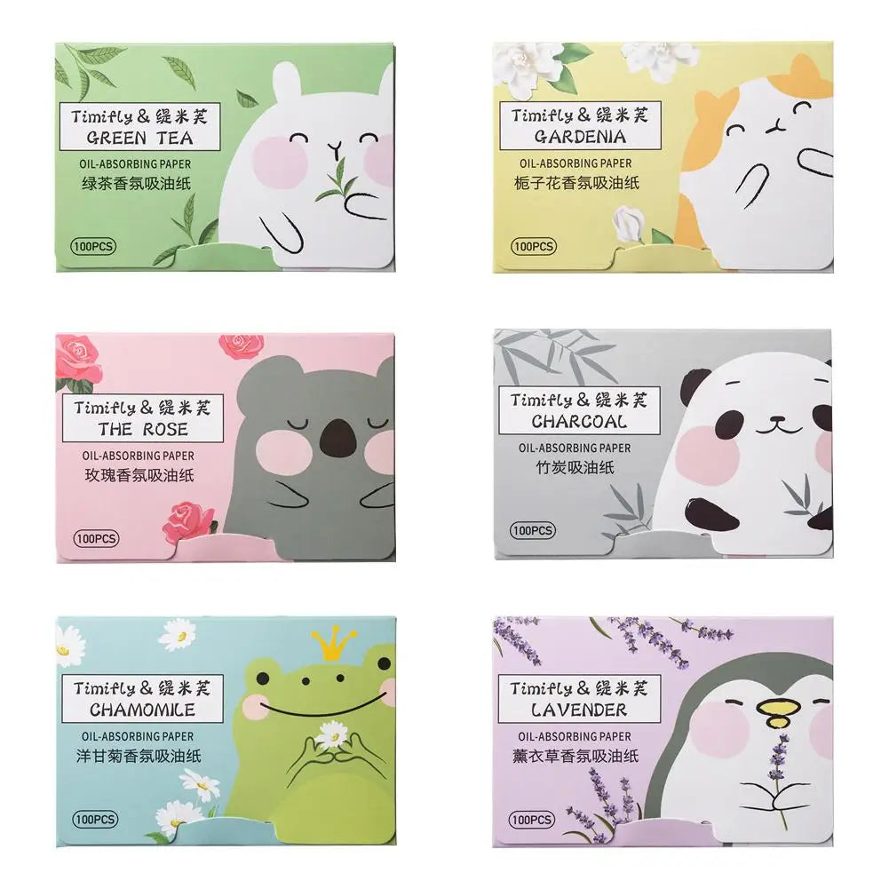 100Pcs new Face Oil Blotting Paper Protable Matting Face Wipes Facial