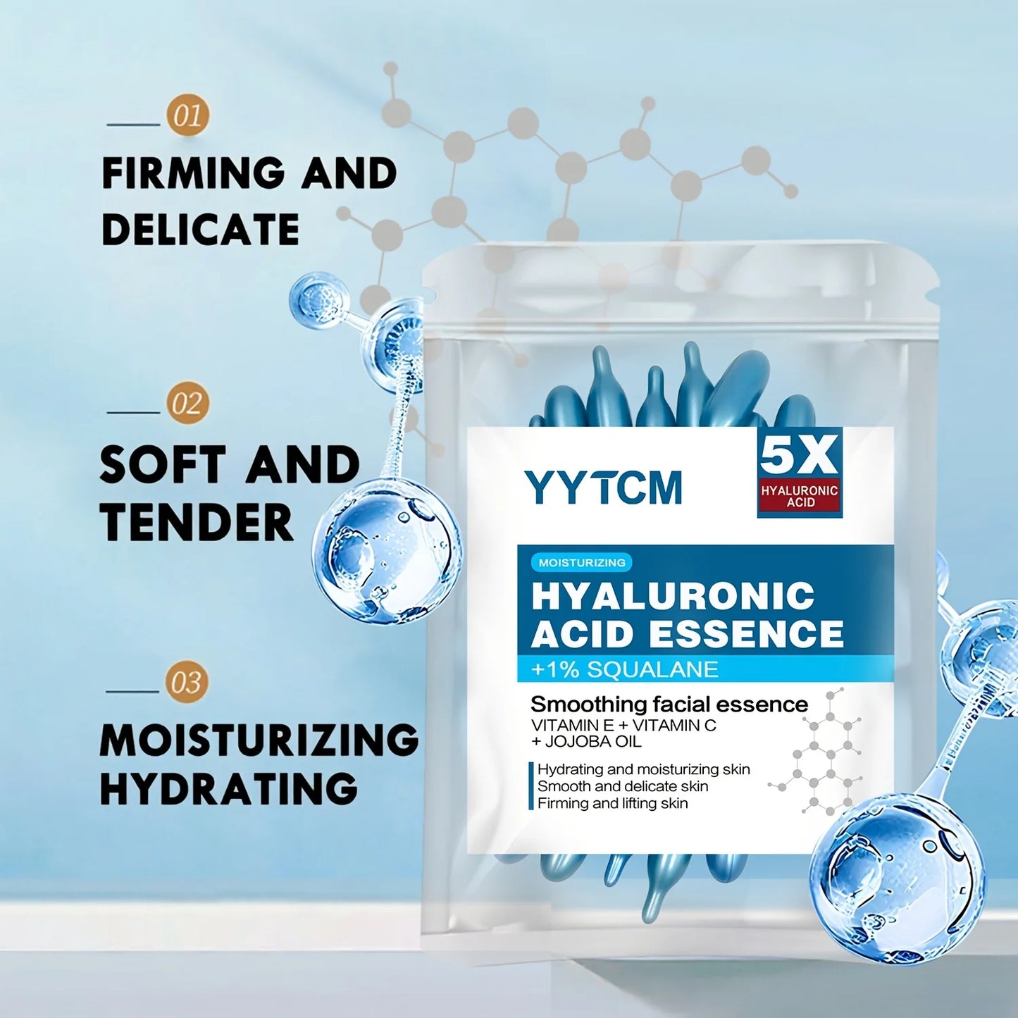 Hyaluronic acid deep moisturizing capsule essence, deep moisturizing