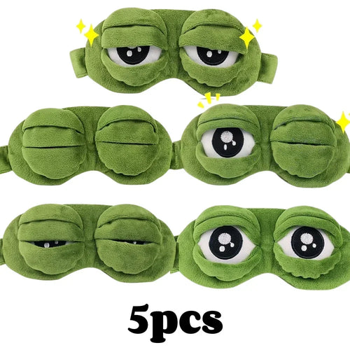 3D Frog Sleep Mask Natural Sleeping Eyeshade Women Men Creative