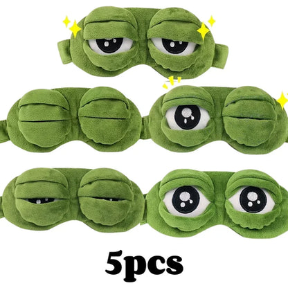 3D Frog Sleep Mask Natural Sleeping Eyeshade Women Men Creative