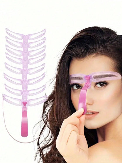 8Pcs Reusable Eyebrow Stencils,Eyebrow Shaping Kit,Eyebrow Makeup