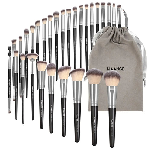 MAANGE 30pcs Professional Makeup Brush Set Foundation Concealers Eye