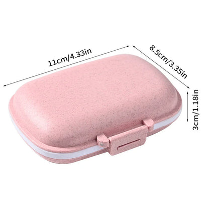 8 Grids Organizer Container For Tablets Travel Pill Box With Seal Ring