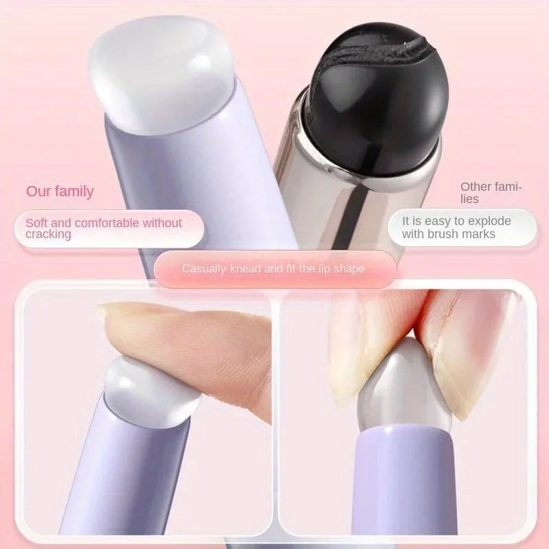 Silicone Lip Brushe with ABS Plastic Handle, Portable Lipstick & Lip
