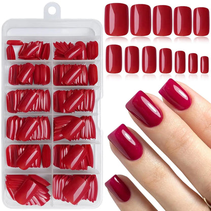 120pcs -box Almond  White French Fake nails for Stylish Women & Girls,