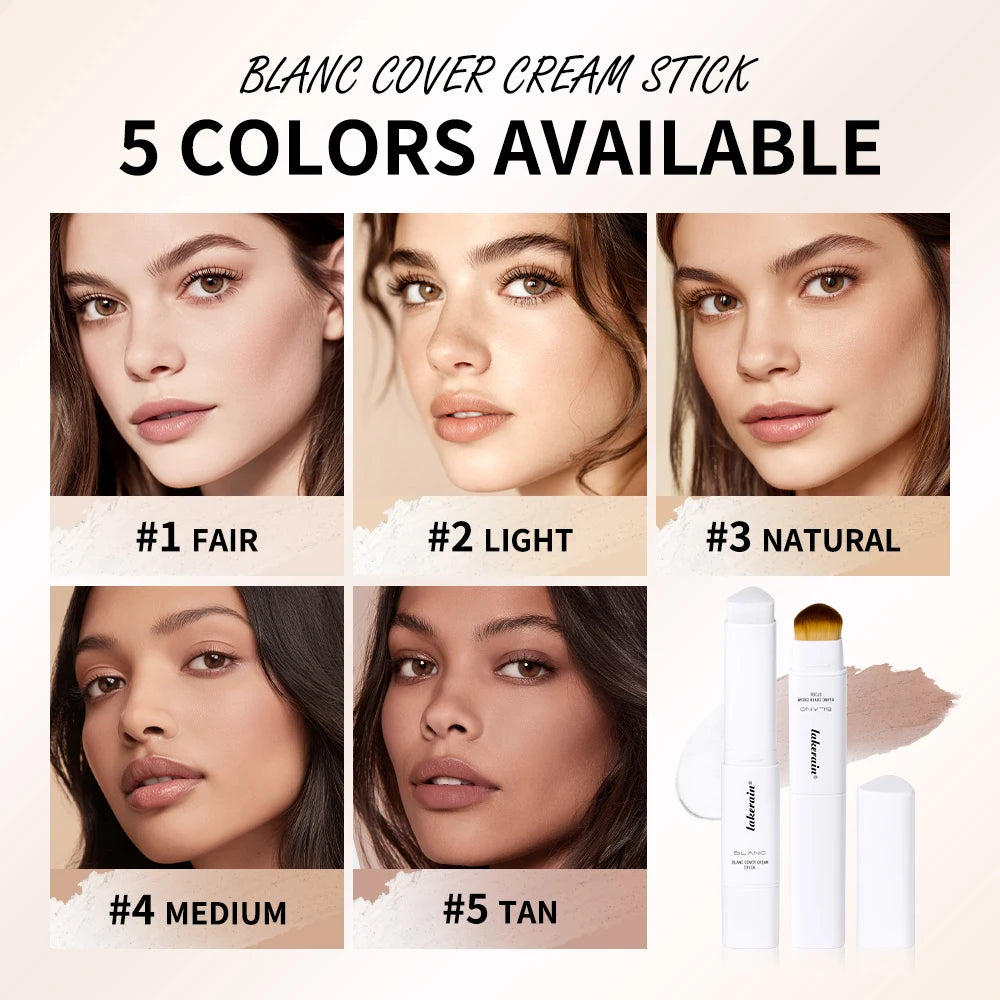 2-in-1 Color-Changing Foundation Stick Liquid Lightweight Moisturizing