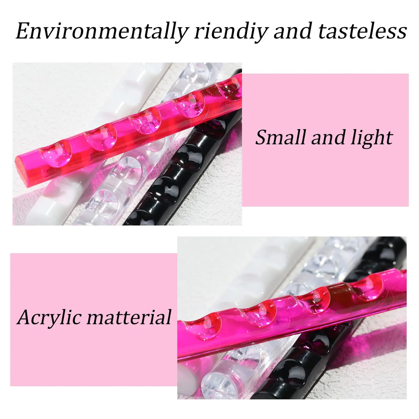 5 Grids Acrylic Clear Nail Brush Shelf Portable Mini crystal Painting