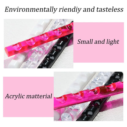 5 Grids Acrylic Clear Nail Brush Shelf Portable Mini crystal Painting
