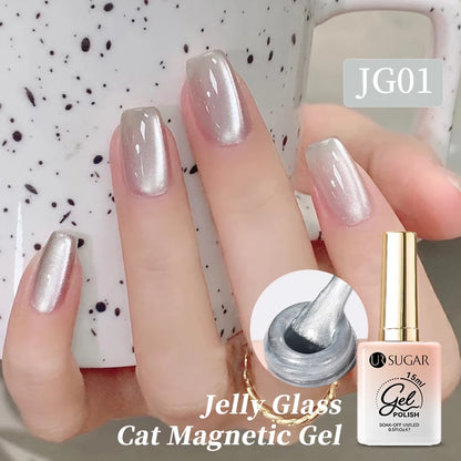 UR SUGAR 15ml Water Light Cat Magnetic Gel Nail Polish Champagne Semi