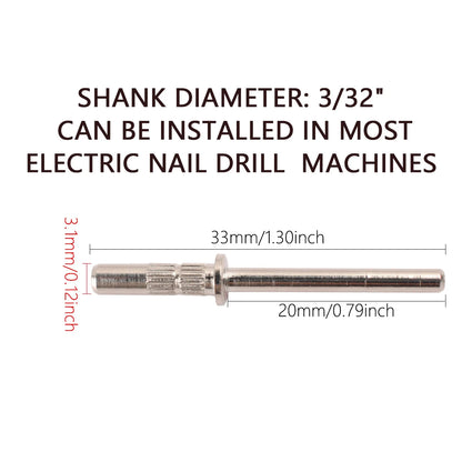80pcs/box Pink 3.1mm Mini Sanding Bands Kits Nail Drill Bits Mandrel