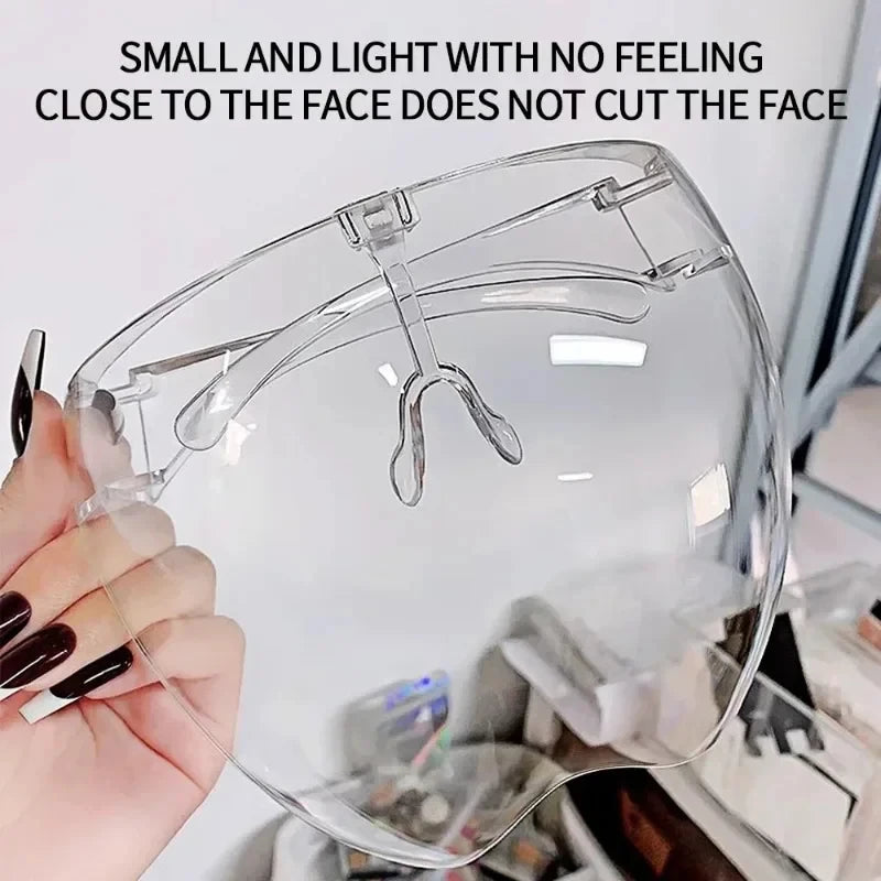 Lightweight Full Coverage Safety Mask: HD Transparent, Anti-Splash