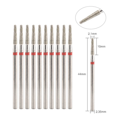 10Pcs Diamond Milling Cutter For Manicure Electric Nail Drill Bits