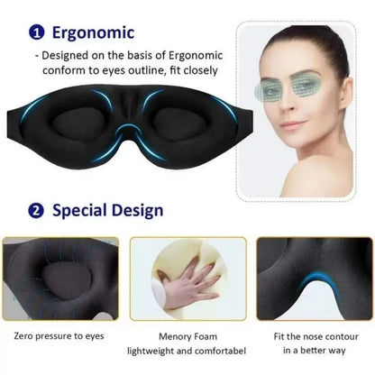 3D Eye Mask Adjustable Suitable for Men and Women with No Pressure on