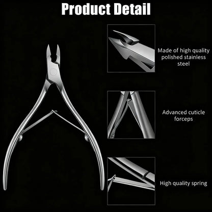 Ultra Fine Silvery Manicure Scissors Stainless Steel Arc Manicure