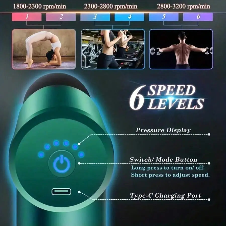 2026 High-Power Muscle Relaxer - Rechargeable Deep Tissue Massage Gun