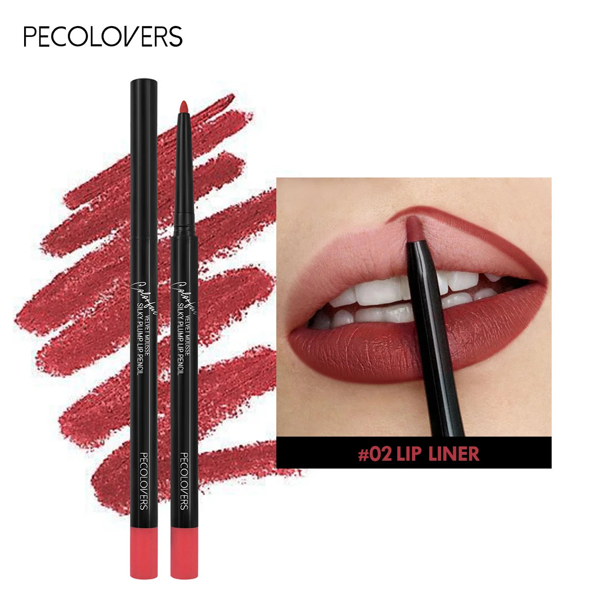 12-Color Matte Lipliner - Waterproof, Moisturizing, Long-Lasting &