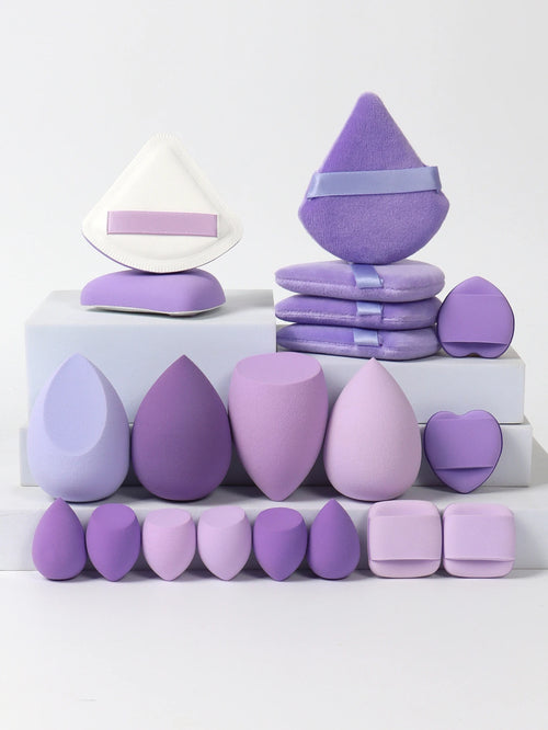 20 Pcs Pink Makeup Sponge and Makeup Puff Set Suitable for Face Cream