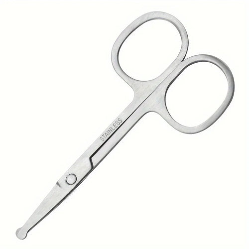 Precision Round Head Trimming Scissors - Nose Hair Grooming Trimming,