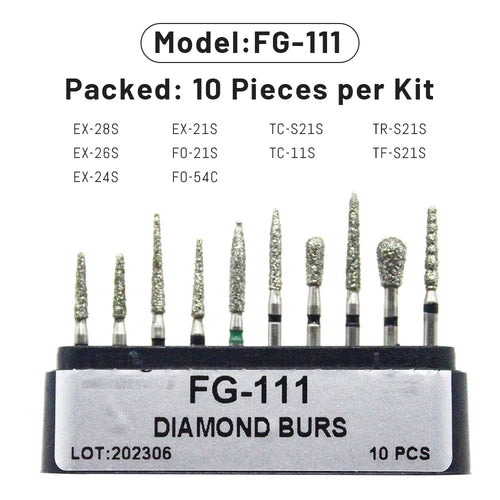 AG 1 Box Dental Diamond Burs Drill for High Speed Handpiece Dentist