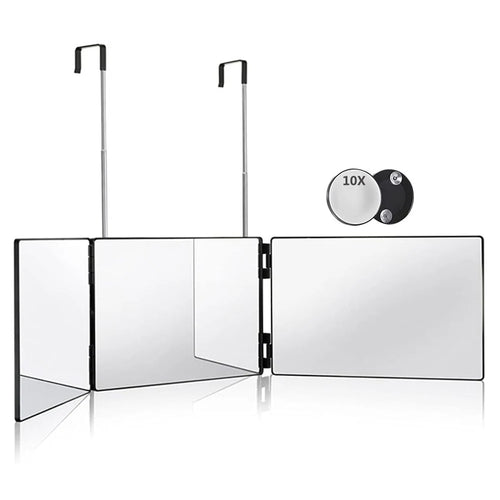 S Travel Portable 360 Trifold Vanity Makeup Mirror with Height