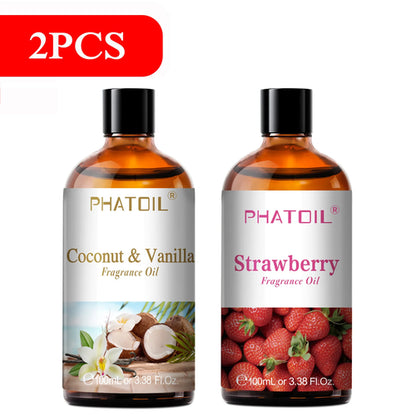 PHATOIL 100ml Aromatherapy Fragrance Oil Coconut & Vanilla Strawberry