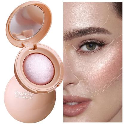Long-lasting waterproof fine shimmer highlighter, natural glossy